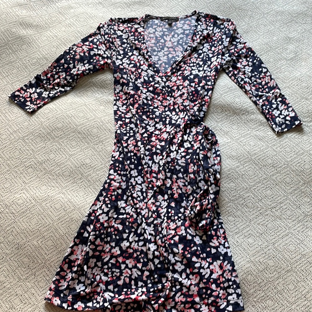 Banana Republic floral print wrap dress